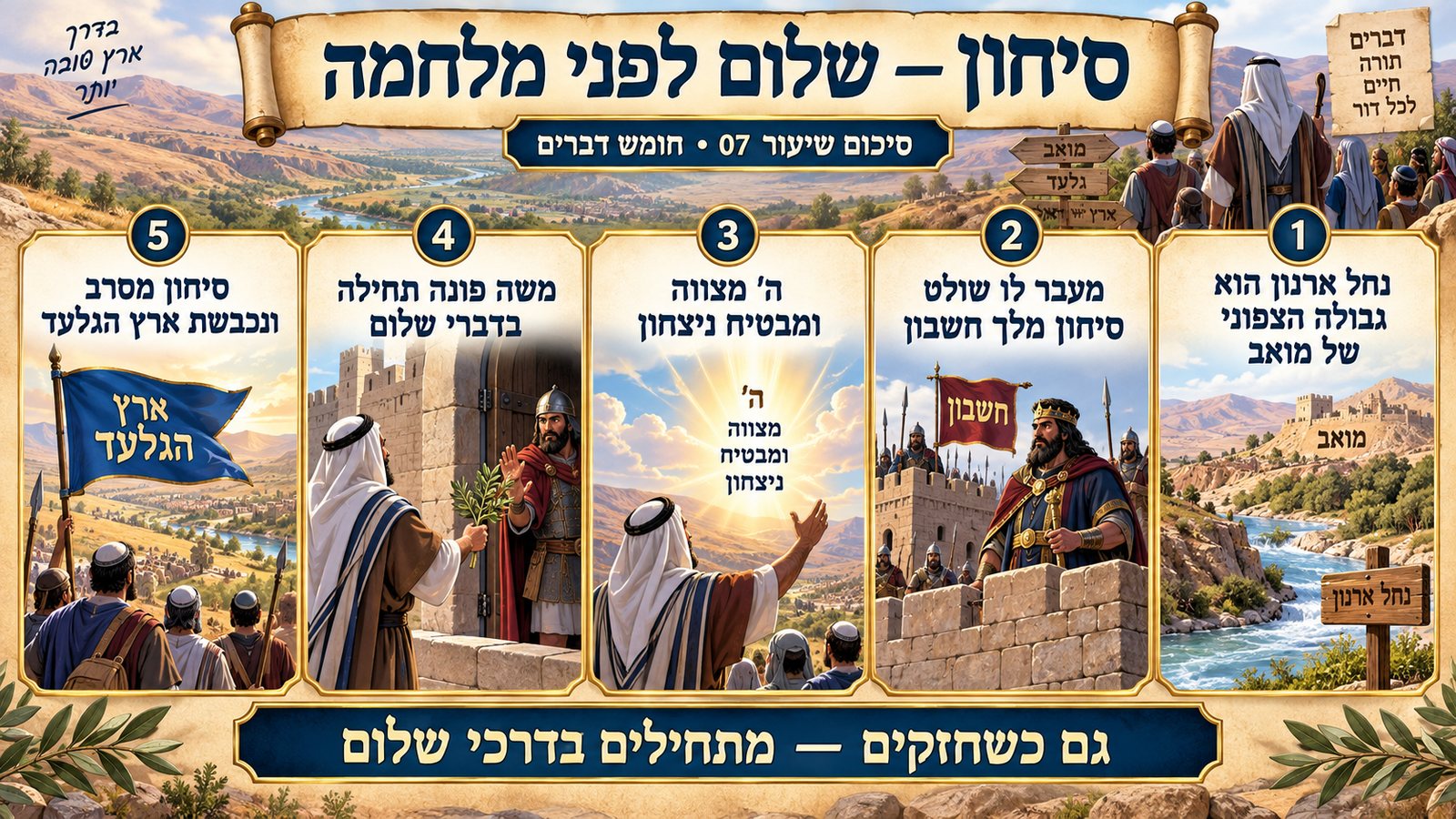 סיכום שיעור 07: סיחון — שלום לפני מלחמה