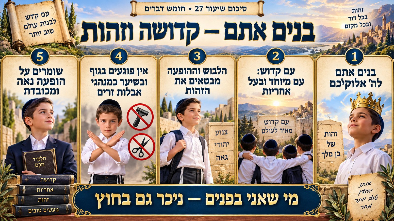 סיכום שיעור 27: בנים אתם — קדושה וזהות