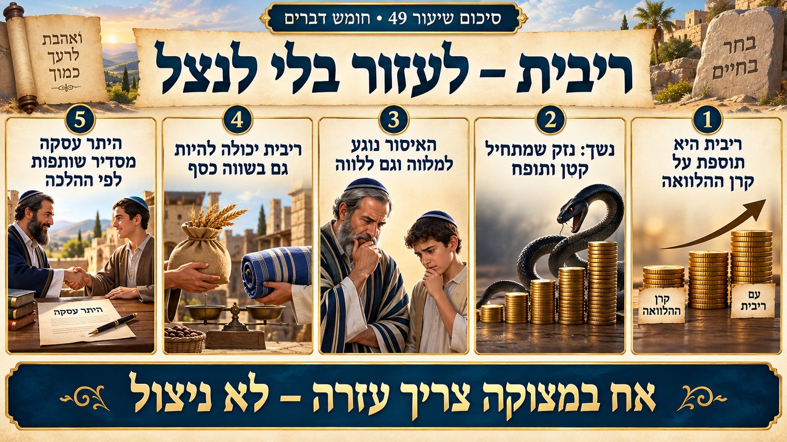 סיכום שיעור 49: ריבית — לעזור בלי לנצל